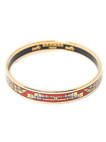 Hermes Leather Goods Enamel Bangle PM (view 2)