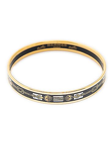 Hermes Leather Goods Enamel Bangle PM (view 2)