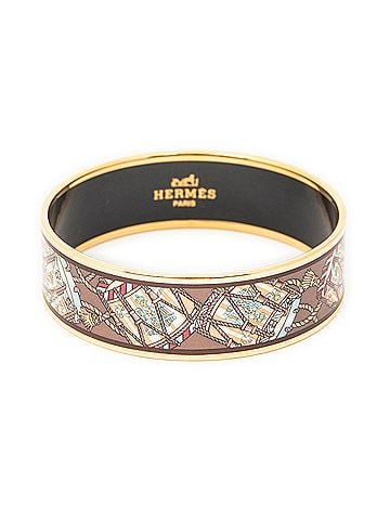 Hermes Leather Goods Enamel Bangle MM (view 2)