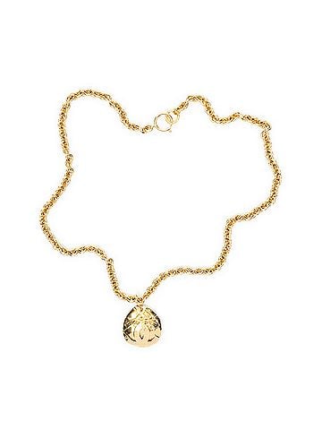 Chanel CC Quilted Oval Pendant Necklace (view 1)