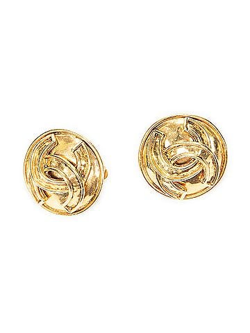 Chanel CC Logo Button Clip On Earrings (view 1)