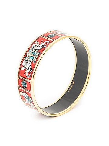Hermes Leather Goods Enamel Bangle MM (view 1)