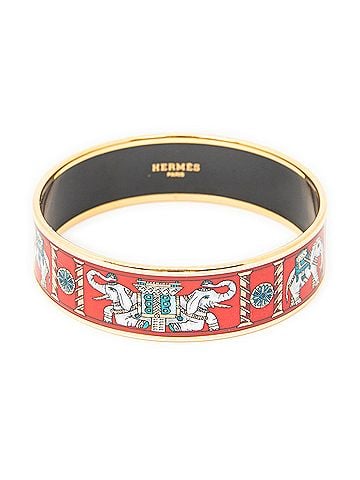Hermes Leather Goods Enamel Bangle MM (view 2)