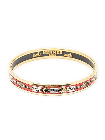Hermes Leather Goods Enamel Bangle PM (view 2)