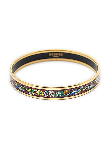Hermes Leather Goods Enamel Bangle PM (view 2)