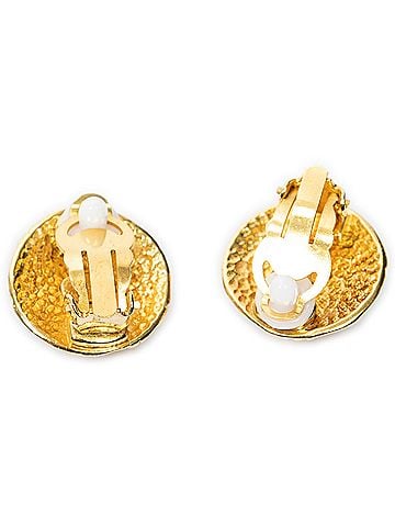 Chanel CC Round Clip On Earrings (view 2)