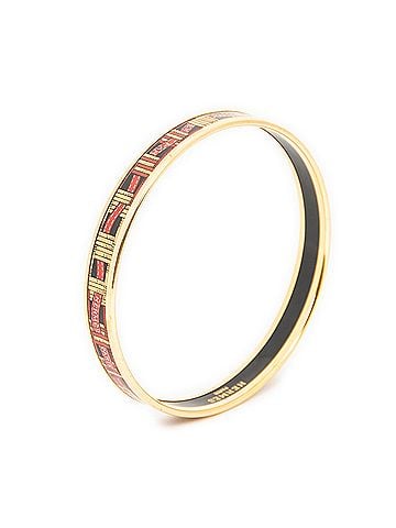 Hermes Leather Goods Enamel Bangle PM (view 1)