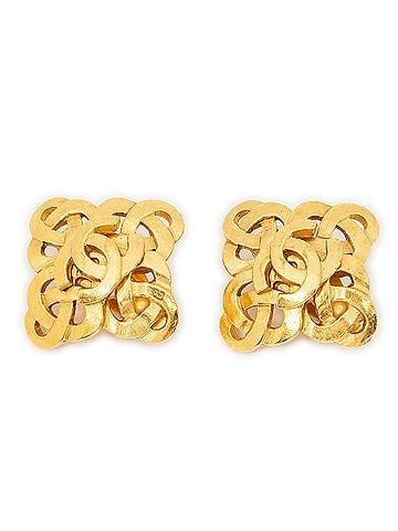 Chanel CC Quatrefoil Knot Clip On Earrings (view 1)