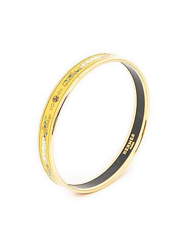Hermes Leather Goods Enamel Bangle PM (view 1)