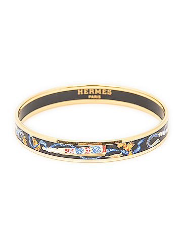 Hermes Leather Goods Enamel Bangle PM (view 2)