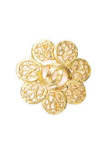 Chanel CC Arabresque Flower Brooch (view 1)