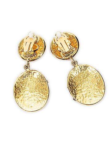 Chanel CC Dangle Clip On Earrings (view 2)