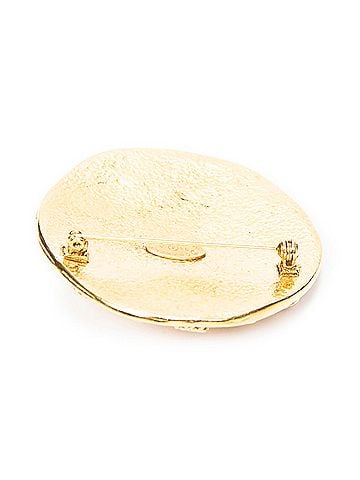 Chanel CC Round Sun Brooch Pin (view 2)