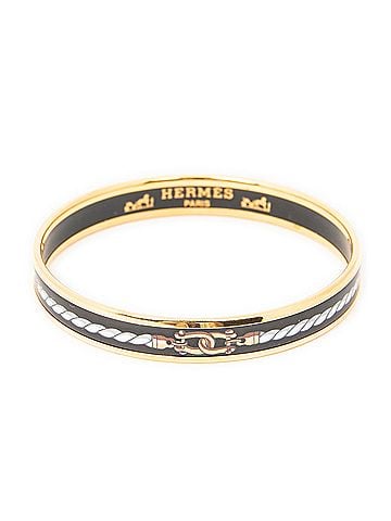 Hermes Leather Goods Enamel Bangle PM (view 2)