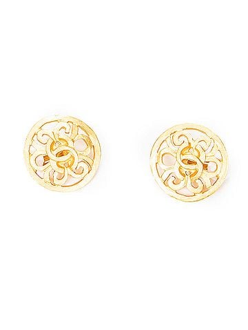 Chanel CC Filigree Round Clip On Earrings (view 1)