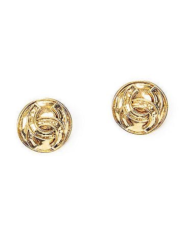 Chanel CC Round Clip on Earrings (view 1)