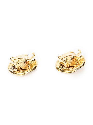 Chanel CC Round Clip on Earrings (view 2)