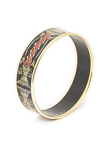 Hermes Leather Goods Enamel Bangle MM (view 1)