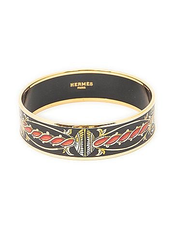 Hermes Leather Goods Enamel Bangle MM (view 2)