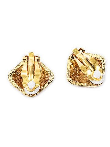 Chanel CC Diamond Clip On Earrings (view 2)