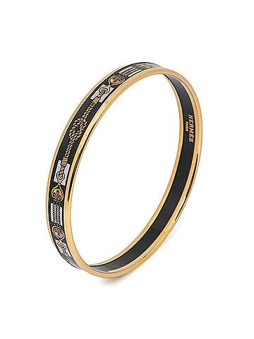 Hermes Leather Goods Enamel Bangle PM (view 1)