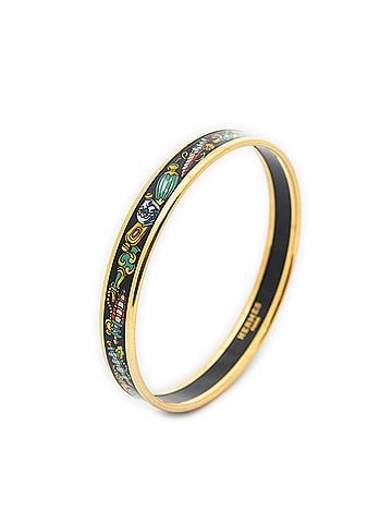 Hermes Leather Goods Enamel Bangle PM (view 1)