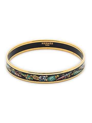 Hermes Leather Goods Enamel Bangle PM (view 2)
