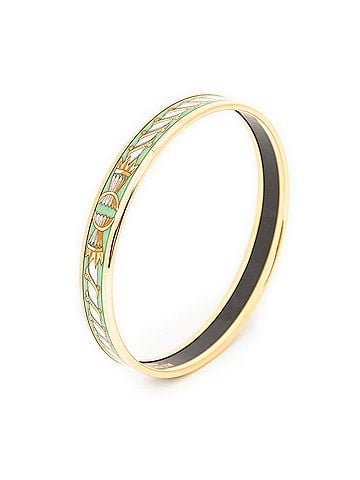 Hermes Leather Goods Enamel Bangle PM (view 1)