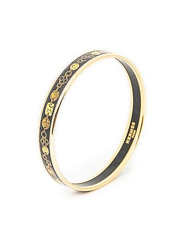 Hermes Leather Goods Enamel Bangle PM (view 1)