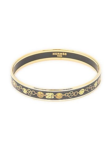 Hermes Leather Goods Enamel Bangle PM (view 2)