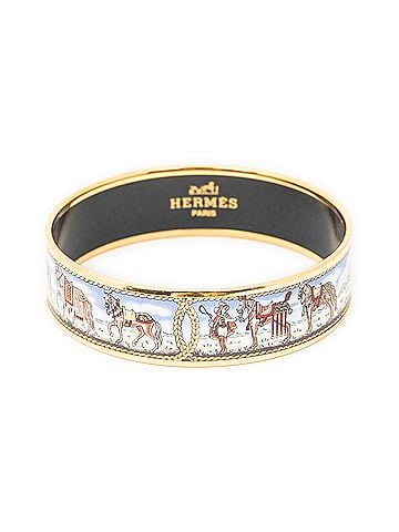 Hermes Leather Goods Enamel Bangle MM (view 2)