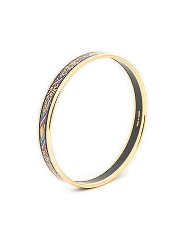 Hermes Leather Goods Enamel Bangle PM (view 1)
