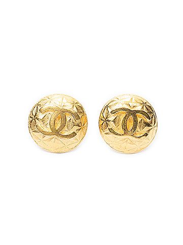Chanel CC Quilted Round Clip On Earrings (view 1)