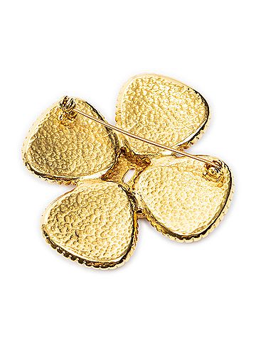 Chanel CC Clover Brooch Pin (view 2)