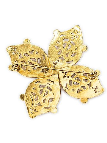 Chanel CC Filigree Cross Quatrefoil Brooch (view 2)
