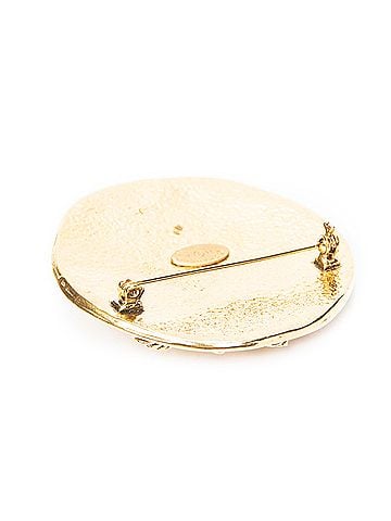 Chanel CC Round Sun Brooch Pin (view 2)