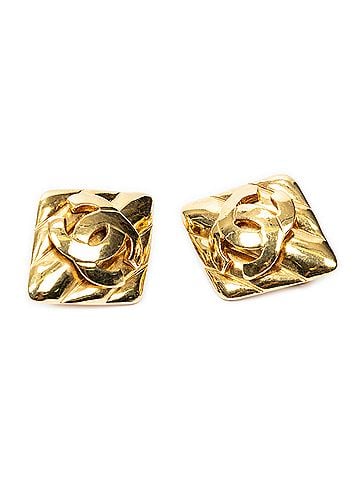 Chanel CC Diamond Clip On Earrings (view 1)