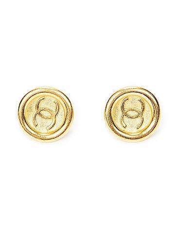 Chanel CC Round Clip On Earrings (view 1)