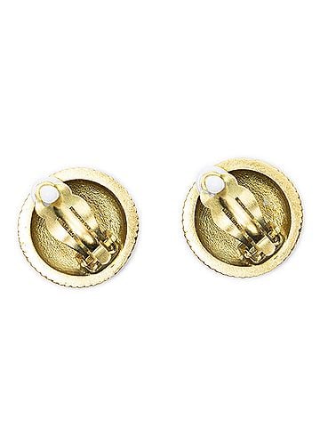 Chanel CC Twisted Rope Round Clip On Earrings (view 2)
