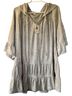Easel 100% Polyester Tan Gray 3/4 Sleeve Top Size L - photo 2