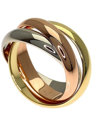 Cartier Cartier Trinity MM #51 Ring - 18K Yellow Gold/18K Pink White Gold Women's CARTIER (view 1)