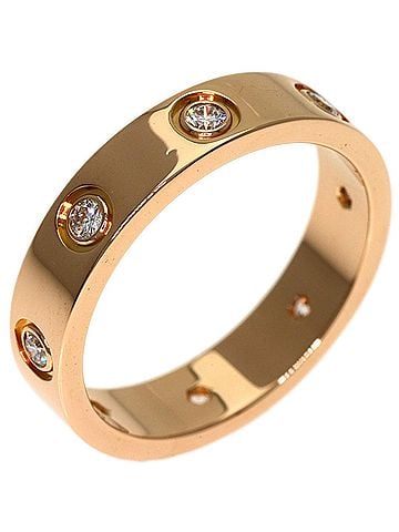 Cartier Cartier Mini Love Ring, Full Diamond, 18K Pink Gold, Women's CARTIER (view 2)