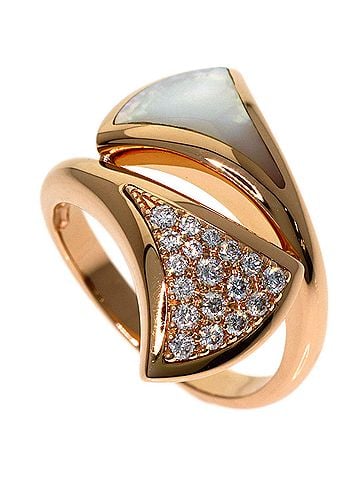 Bvlgari BVLGARI Diva's Dream Medium Shell Diamond Ring, 18K Pink Gold, Women's. (view 1)