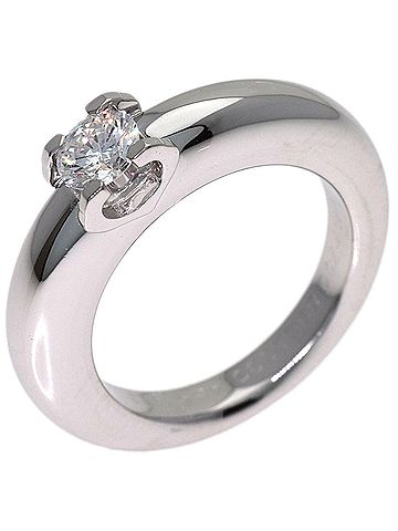 Cartier Cartier C de Diamond Ring #45 18K White Gold Women's CARTIER (view 2)