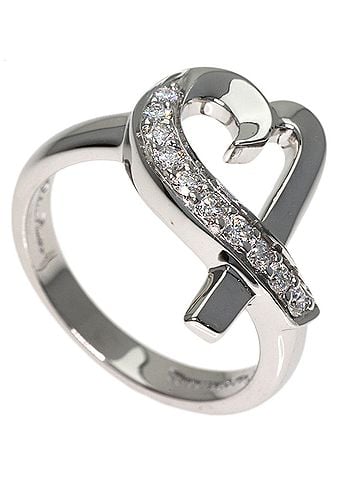Tiffany & Co. Tiffany &amp; Co. Loving Heart Diamond Ring, 18K White Gold, Women's. (view 1)