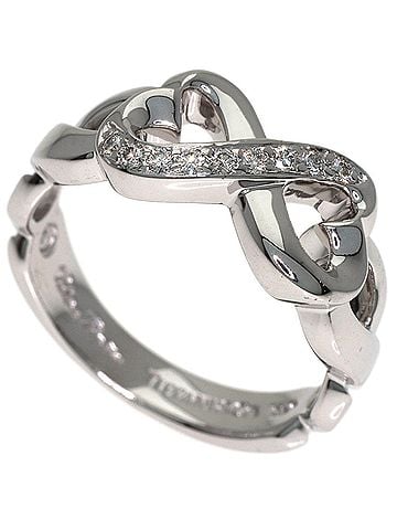 Tiffany & Co. Tiffany &amp; Co. Double Loving Heart Diamond Ring, 18K White Gold, Women's. (view 1)
