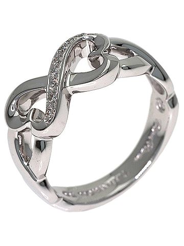Tiffany & Co. Tiffany &amp; Co. Double Loving Heart Diamond Ring, 18K White Gold, Women's. (view 2)