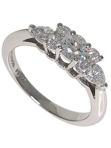 Tiffany & Co. Tiffany &amp; Co. Seven-Stone Diamond Ring, Platinum PT950, Women's Ring. (view 1)