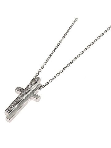 Gucci Gucci Separate Cross Diamond Necklace 18K White Gold Women's GUCCI (view 1)