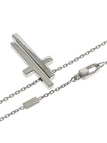 Gucci Gucci Separate Cross Diamond Necklace 18K White Gold Women's GUCCI (view 2)